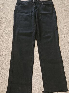 PAIGE Black Straight-Leg Jeans